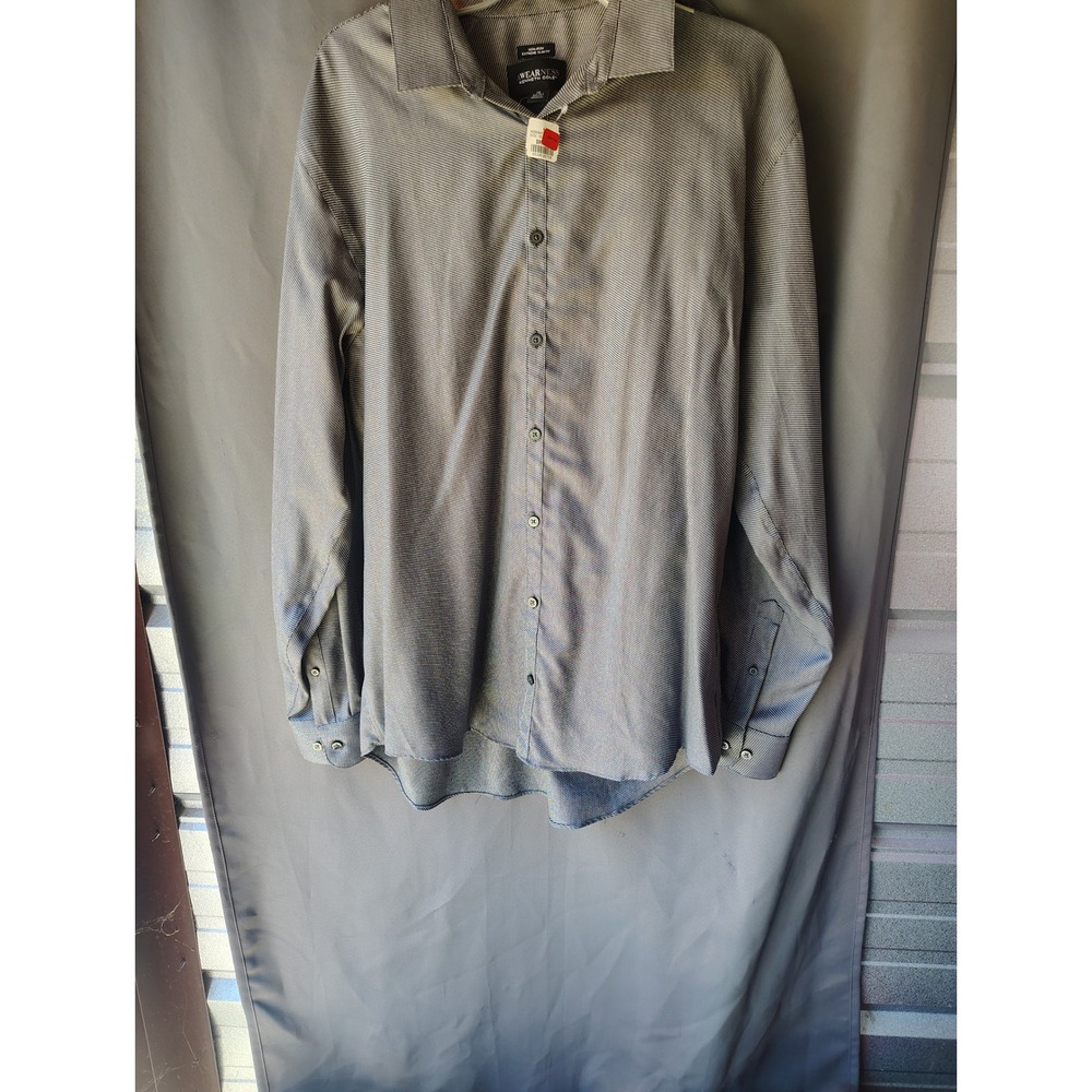 Kenneth Cole Awearness Mens Grey Extreme Slim Fit Non Iron Dress Shirt 18 36/37